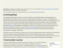 Tablet Screenshot of lentolupakirja.com